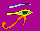Desenho Olho de hórus pintado por guilherme