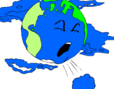 Desenho Terra doente pintado por HENRIQUE