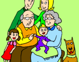 Desenho Família pintado por Asbelix