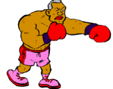 Desenho Boxeador pintado por Matheus