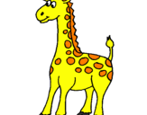 Desenho Girafa pintado por maria eduarda