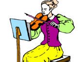 Desenho Dama violinista pintado por *LESLY*