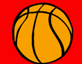 Desenho Bola de basquete pintado por isaac 