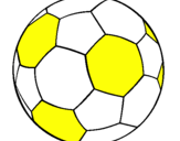 Desenho Bola de futebol II pintado por bola amarela