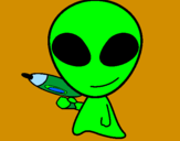 Desenho Alienígena II pintado por bernardo