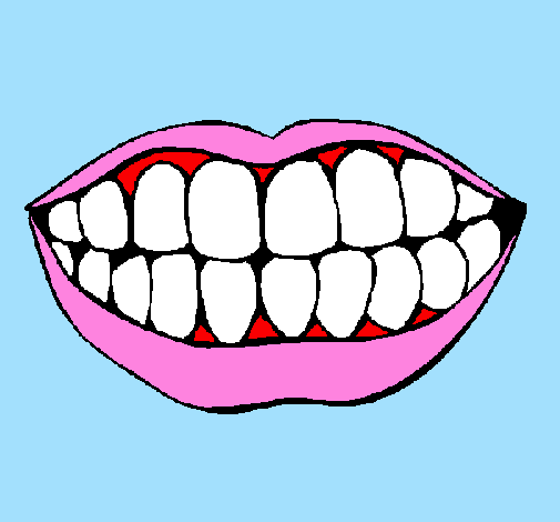 Desenho de Boca e dentes pintado e colorido por Usuário não registrado o  dia 25 de Março do 2009