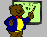 Desenho Professor urso pintado por ritttta