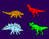 Desenho Dinossauros de terra pintado por igor