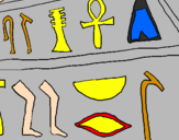 Desenho Hieróglifo pintado por Bruno