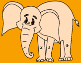 Desenho Elefante feliz pintado por joao vitor