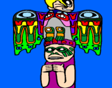 Desenho Totem pintado por gustavo   willer