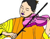 Desenho Violinista pintado por LESLY