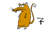 Desenho Rato pintado por ERICK