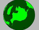 Desenho Planeta terra pintado por Se o planeta fosse terra?