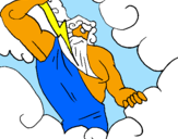 Desenho Zeus pintado por pedro