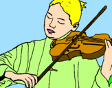 Desenho Violinista pintado por marcos eduardo