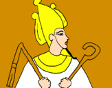 Desenho Osiris pintado por sk