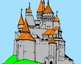 Desenho Castelo medieval pintado por thiago