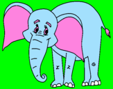 Desenho Elefante feliz pintado por joão vitor 