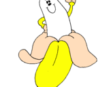 Desenho Banana pintado por beatriz