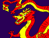 Desenho Dragão chinês pintado por naah