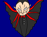 Desenho Vampiro aterrorizador pintado por samanta