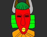 Desenho Máscara africana pintado por niccolas