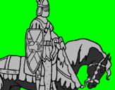 Desenho Cavaleiro a cavalo pintado por vitinho