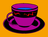 Desenho Taça de café pintado por mayara
