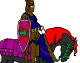 Desenho Cavaleiro a cavalo pintado por pedro henrique