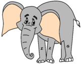 Desenho Elefante feliz pintado por LUCAS