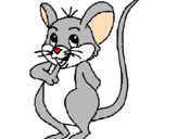 Desenho Rato pintado por ratinho