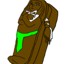 Desenho Mumia pintado por joão
