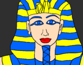 Desenho Tutankamon pintado por farao´