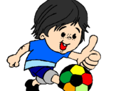 Desenho Rapaz a jogar futebol pintado por João pedro ios-BA