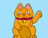 Desenho Gato da fortuna pintado por katy