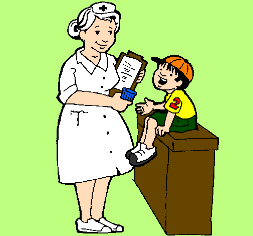 Desenho de Enfermeira e menino pintado e colorido por Usuário não  registrado o dia 27 de Fevereiro do 2009
