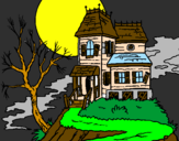 Desenho Casa encantada pintado por Castelo do teror!!!