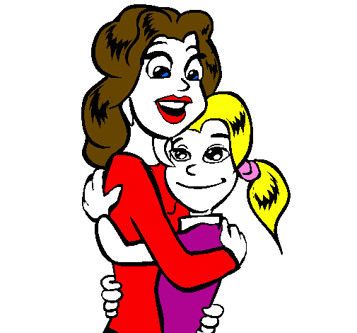 Mãe e filha abraçaram