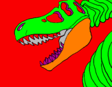 Desenho Esqueleto tiranossauro rex pintado por antonio