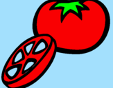 Desenho Tomate pintado por Eduarda(duda)