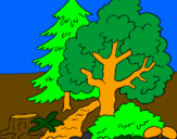 Desenho Bosque pintado por gabryell