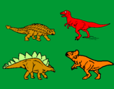 Desenho Dinossauros de terra pintado por gabriel