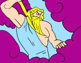 Desenho Zeus pintado por mmma