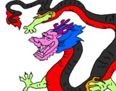 Desenho Dragão chinês pintado por Mayara