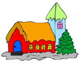 Desenho Casa pintado por katia