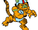 Desenho Jogador tigre pintado por diogo