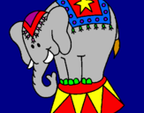 Desenho Elefante a actuar pintado por leonardo lellis favoreti