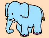 Desenho Elefante bebé pintado por Viv