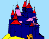 Desenho Castelo medieval pintado por Julia